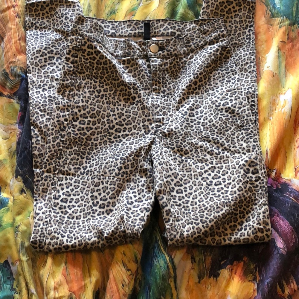 Leopard H&M skinny jeans